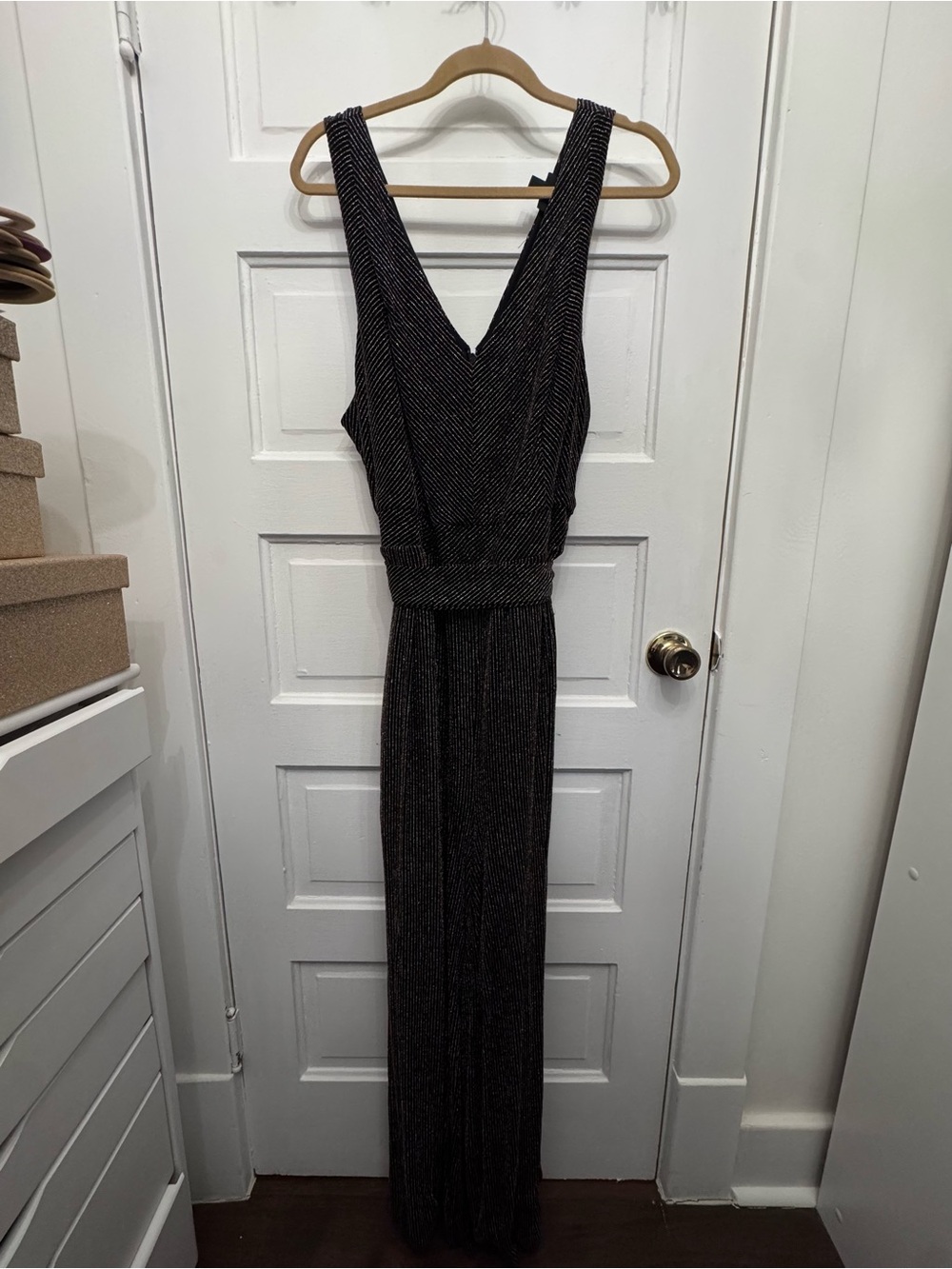 torrid Plus Size 3 Black & gold Metallic shimmer Jumpsuit